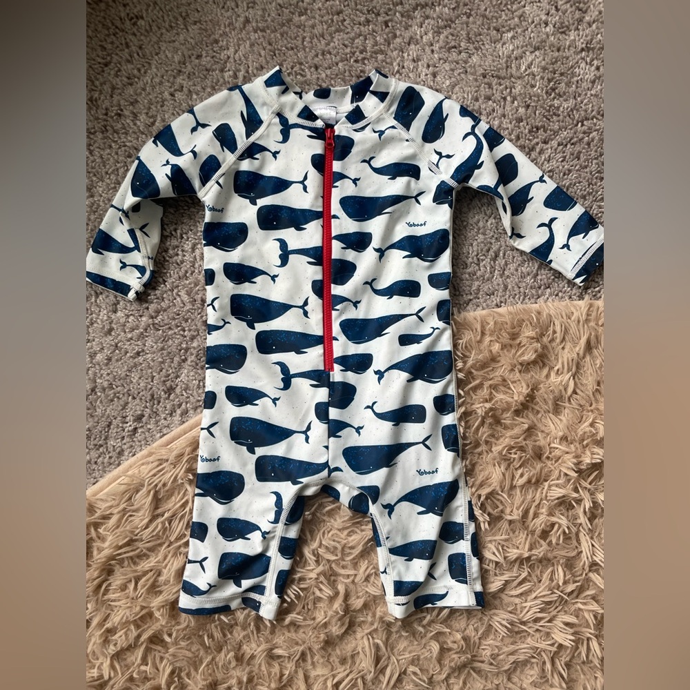 Whale Zip Up Rash Guard